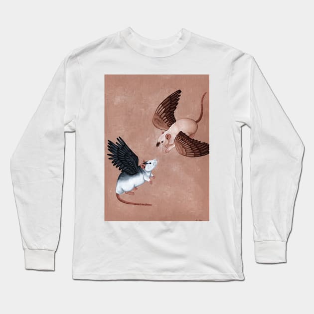 Winged Rats Long Sleeve T-Shirt by WolfySilver